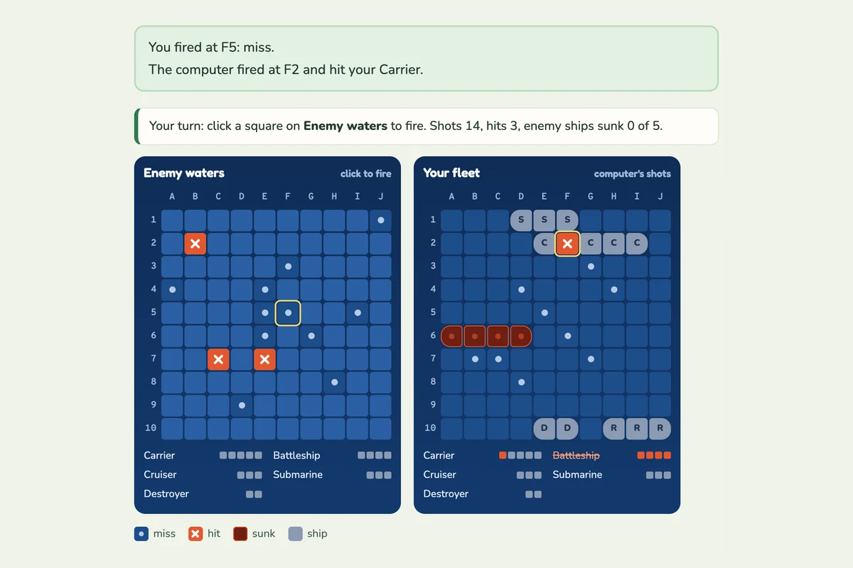 Screenshot 2 of 2 of Salvo being played